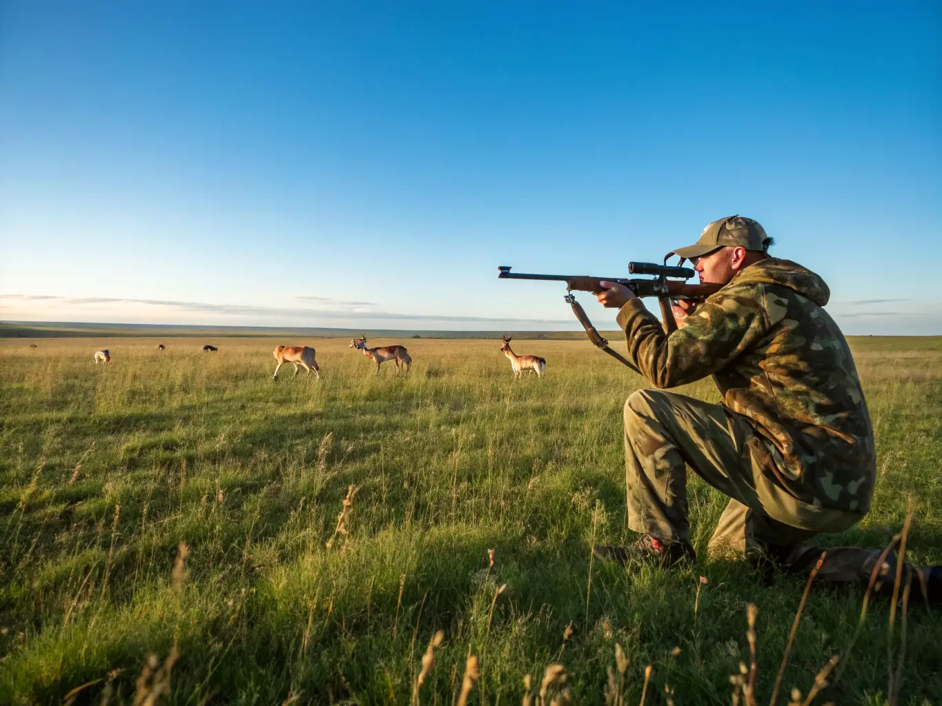 A scenic view of a controlled hunting area, showcasing responsible hunting practices and wildlife management techniques employed by ACCA VELZIC.