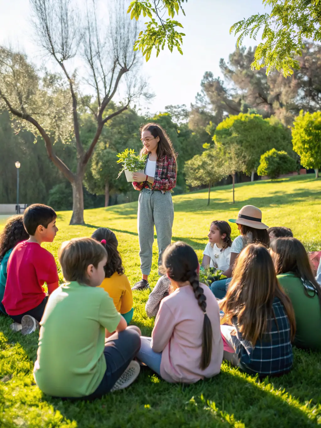 A photograph of children participating in an educational workshop about wildlife conservation, showcasing ACCA VELZIC's efforts to raise awareness among the youth.